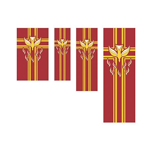 Christian Brands Confirmation/Pentecost Banner (3' X 9' Banner with Pole