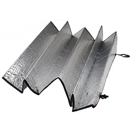 CUCUBA® Sommer Auto Sonnenschutz Sonnenblende FRONTSCHEIBE WINDSCHUTZSCHEIBE UV-Schutz Silber 60X130CM UNIVERSELL AUSMASS - Geschenkidee