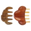 2Pcs Meridians Comb 5 Tooth Portable Sandalwood Rosewood for Head