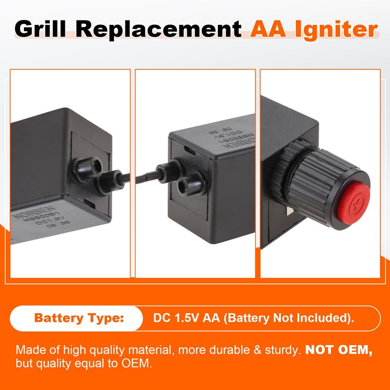 Igniter Push Button Ignition Kit - AA Igniter with 11.8"
