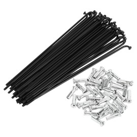 Motoforti Universal Bicycle Spokes Bike Wheel Spokes 14G 145mm Length Carbon Steel Black 1 Set
