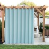 LORDTEX Linen Look Indoor/Outdoor Curtains, 105 x 120 Inch, Seafoam,
