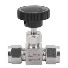 304 Stainless Steel Valve 2‑Way High Pressure Needle Flow Control for Water Gas LiquidФ3/8