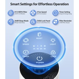 Air Purifier Replacement Filter for ECOSELF HAP604, 3-In-1 Air Filter Efficiency Activated Carbon Filtration System, 1 Pack, White