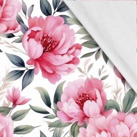 HEKO PANELS Softshell Stoff Meterware Outdoor Stoff Wasserfest Mit Fleece Stoff Zum Nähen Nähstoffe Windfest Für Jacke Wandern Sport Overall Blumen 1 Meter 145 x 100 cm