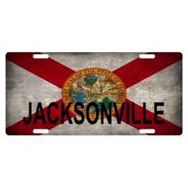 Fast Service Designs Florida State Flag License Plate Metal Sunshine State Jacksonville