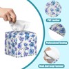 Blue Spring Wildflower Tissue Box Holder,Square Leather Tissue Box Cover