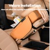 TNDCKP Car Center Console Pad Leather Armrest Pad w/Cup Holder,