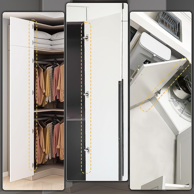 AOLISHENG 175 Degree Inset Cabinet Hinges Soft Close, 35mm Kitchen