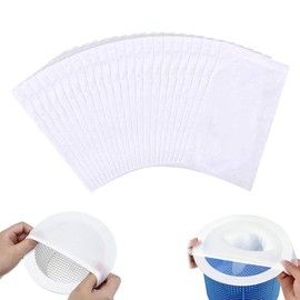 xianshi Skimmer Sock, Pool Skimmer Socks, Strainer for Accessories, Filter Swimming Pool Filter Socks, Net Socks, Swimming Net, Pool Skimmer Cleaning, Adjustable Basket (30, White)