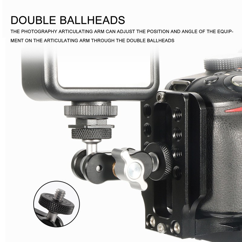 Camera Articulating Arm Aluminium Alloy Adjustable 1/4in Screw Interface Expansion