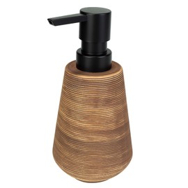 Jueison Soap Dispenser Bathroom, Ceramic Bathroom Countertop Hand Soap Dispenser for Kitchen Sink Refillable Lotion Liquid Foaming Soap Dispenser Bottle with Pump (One Size,#002Brown)