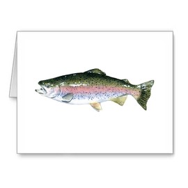 DJ Rogers Fine Art Rainbow Trout - Set of 10 Note Cards With Envelopes