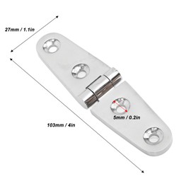4pcs Hatch Hardware Hinges Hinge Ship Boat Stainless Steel Hinge Marine Door Hinges 316 Stainless Steel Marine Easy Installation (103mm*27mm)