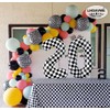 Checkered Number 0 Balloons 40 Inch Giant Race Car Checkered