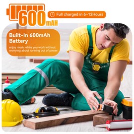 Gushtuopow Wearable Outdoor Speaker, Clip-On Wireless Jobsite Pro Water-Resistant Portable Speaker Magnetic, Built-in Mic for Hands-Free Music/Calls, Outdoor Speaker