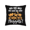 Dino Nuggets Enthusiast Dinosaur Chicken Delight Dino Nugs Throw Pillow