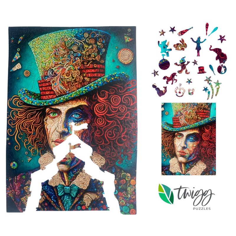 Twigg Puzzle Wooden Jigsaw Puzzle 282 Pieces - Mad Hatter