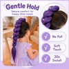 Purple Braided Ponytail Pre-Braided Synthetic Hair 30Inch Easy Tie-on