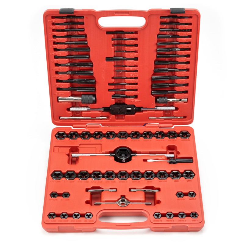 NEIKO Tap and Die Set, 76 Piece, Metric and Standard,