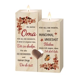 Oma Geschenk, Kerzenständer - Geschenke für Oma, Geschenk Oma Geburtstag von Enkel, Geburtstagsgeschenk für Oma, Beste Oma Geschenke