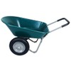 OLIXIS Green Dual-Wheel Home Garden Yard Utility Wheelbarrow Cart with