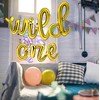 envizins 16” WILD ONE Foil Script Letters Balloons Banner, Boy
