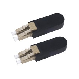 fyboptwu - 2 pcs LC Fiber Optic Loopback Adapter Tester ​Multimode UPC LC Loopback Plug Standard Duplex LC Connector Loopback Adapter/Test Plug for Testing Applications (Type: LC/UPC MM-50/125)