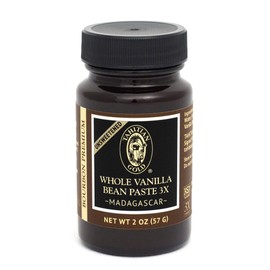 Tahitian Gold Unsweetened Whole Vanilla Bean Paste - Bourbon Premium: Smooth, Rich & Creamy - Vanilla Paste for Baking, Desserts & Beverages - Pure Vanilla Bean Paste from Madagascar (2 Oz Glass Jar)