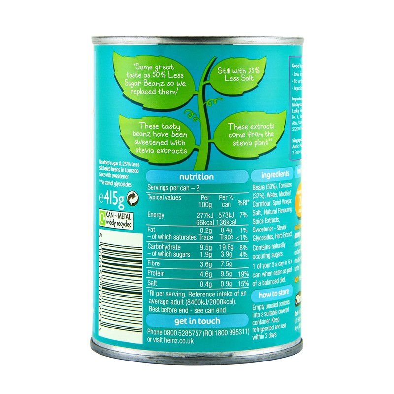 Heinz Baked Beans reduced sugar 415g