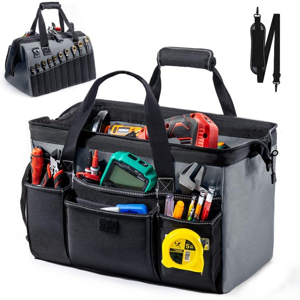 FRECOLSH Large Heavy Duty Tool Bag for Men – 17"