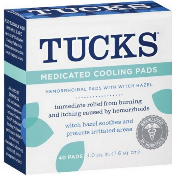 Tucks Medicated Cooling Hemorrhoidal Pads, 40 Count (Pack of 12)