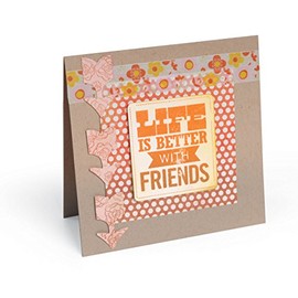 Sizzix Framelits Dies 5/Pkg With Clear Stamps By Echo Park-Note To Self #2