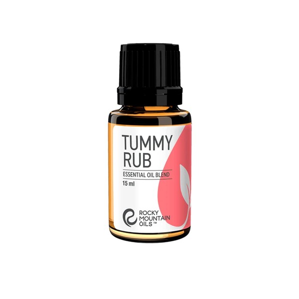 Rocky Mountain Oils Tummy Rub Essential Oil Blend with 100% Pure and Natural Essential Oils for Diffuser and Topical - Digestive Oil, Pain Aid Essential Oil - 15ml