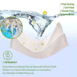 JEFFSUN Kitchen Washcloths, 12 Pack Oil Resistant Dishcloths, 10x14 Inch Small Dish Rags, Reusable Cleaning Cloths Multi Dish Cloths for Wasing Dishes