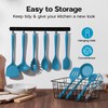 Onader Navy Blue Kitchen Utensils Set, Silicone Cooking Utensils Set