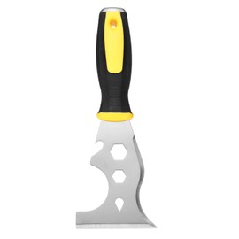 uxcell 12-In-1 Paint Scraper 3" Stainless Steel Multi-Use Putty Knife Painter Tool Drywall Repair Mud Knife for Removing Cement Wallpaper Mud Adhesive Taping with Metal Hammer End