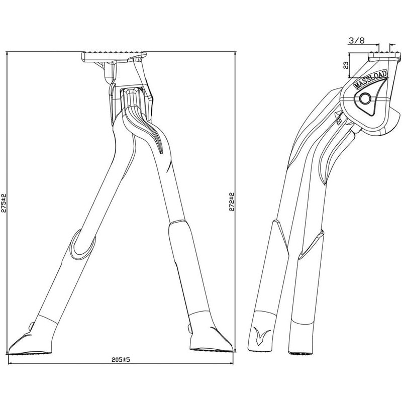 AKI WORLD OPEN DOUBLE STAND SILVER SD-MS-002