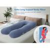 QUEEN ROSE Pregnancy Pillows, 60 Inch Cooling U Shaped Body