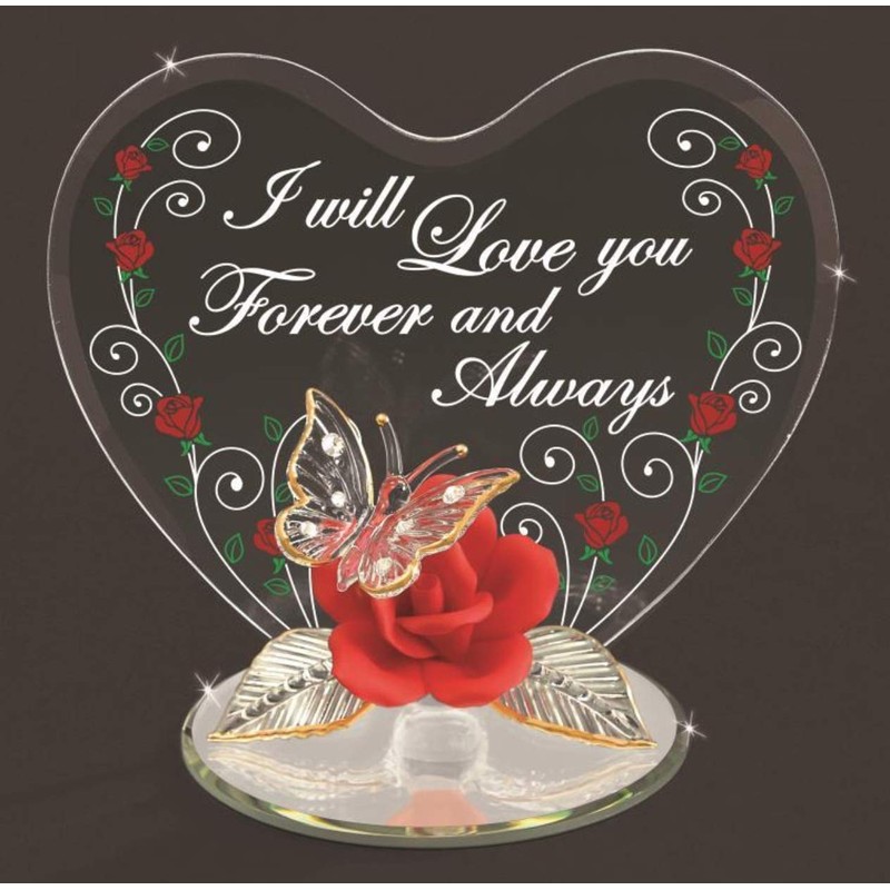 Glass Baron ~ Butterfly I Love You Always Figurine for