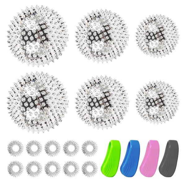 MEGYAD Pack of 6 Magnetic Hedgehog Balls: Magnetic High Stress
