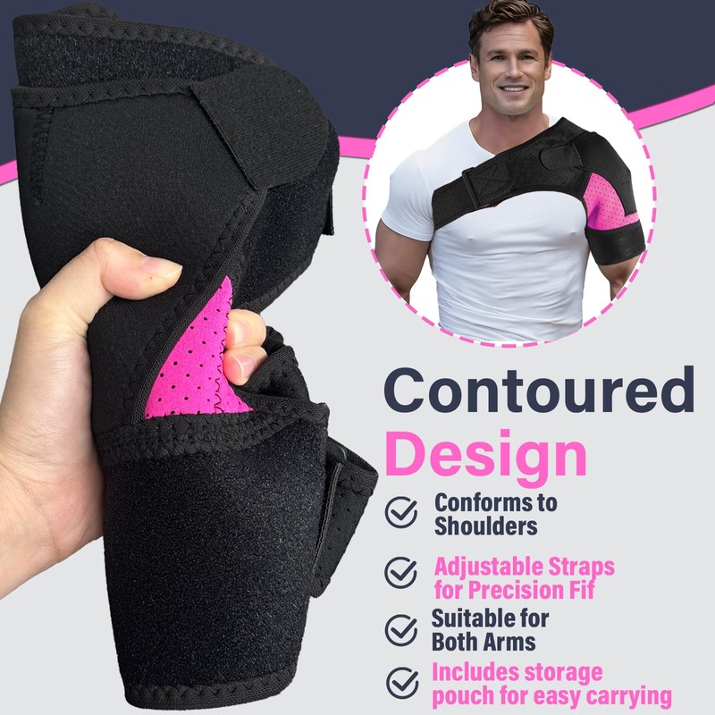 RtottiM Adjustable Shoulder Brace Made of Breathable Shoulder Compression Adjustable
