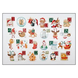 Iron-On Transfer Set Advent Calendar Numbers DIN A3 for Filling on Textiles for Advent Calendar 2023 Different Designs Children Adults (Design 3)