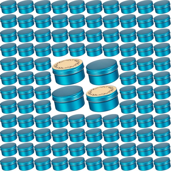 112 Pack 4oz/120ml Screw Top Aluminum Tin Jars with Screw