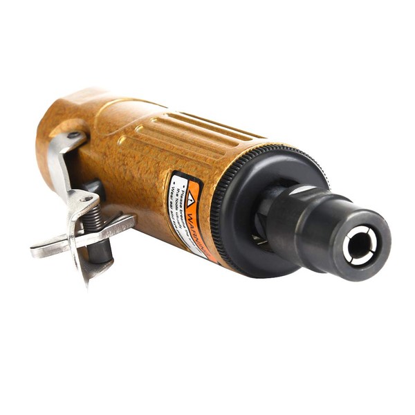 Air Luter, Air Grinder, Safety Switch, High Speed Air Angle Die Grinder, Pneumatic Grinder, 0.1 inch (3 mm), 0.2 inch (6 mm) Chuck, Precision Collet, 25,000 rpm, Speed Control, Ultra High Speed Polishing, Inlet Interface with Wrench (KP-620 (25000 rpm) S