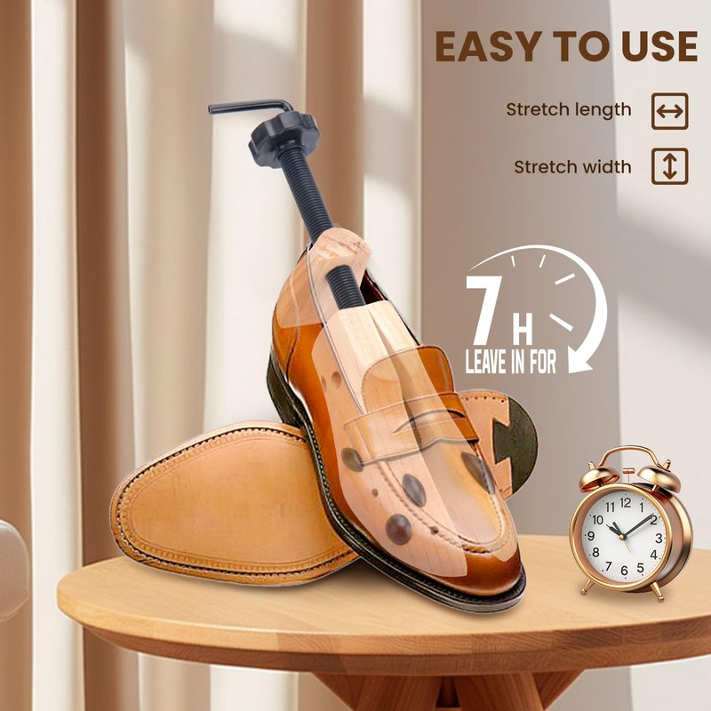 LuckySlycyc 4-Way Adjustable Shoe Stretcher for Wide Feet & Bunions