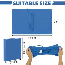 KICNIC Big DarkGreen Fabric Book Cover for Hardcover, 9x11 Inch, 1 Pack, Up to 10”x12.5”, Adjustable School Book Sleeve Protector for Teens, Stretchable Decorative Cloth Book Sox for Book Lovers