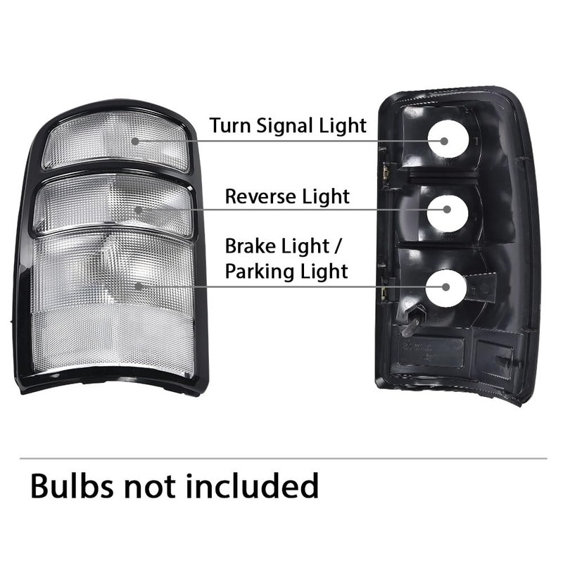 DOTCOM Tail Lights Assembly Rear Lamps w/Wiring Harness,Fit For 2016