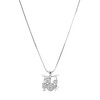 Spinningdaisy Crystal Miniature Drum Set Necklace (Silver)