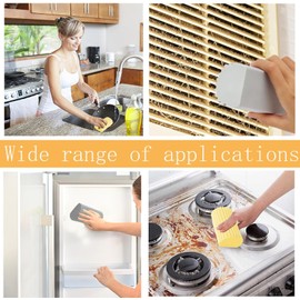 Sponges,4 PCS Damp Duster Dust Sponge Damp Clean Duster Sponge Dusters Sponges Cleaning Brush for Cleaning Blinds Glass Baseboards Vents Railings Mirrors Window Track Grooves Faucets